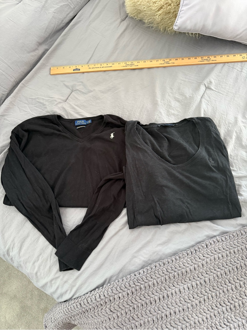 Polo by Ralph Lauren Black V-Neck Sweater - Classic Knit lot of 2